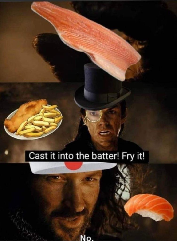 Funny Lord of the Rings meme Cast it into the batter! Fry it! No