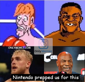 Mike Tyson vs Jake Paul funny Nintendo meme