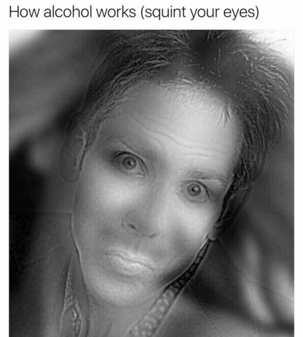 Humorous Image depicting the Beer Goggles Alcohol Meme
